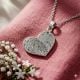 Handmade 925 Silver Fingerprint Heart Pendant Necklace